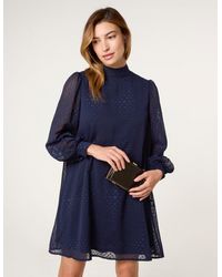 Blue Vanilla - High Neck Shift Dress - Lyst