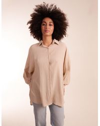 Blue Vanilla - Crinkle Oversized Shirt - Lyst