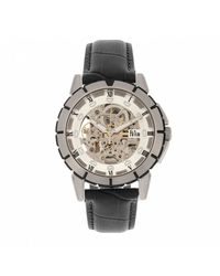 Reign - Philippe Automatic Skeleton Leather-Band Watch - Lyst