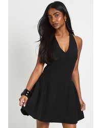 Boohoo - Halterneck Full Skirt Mini Dress - Lyst