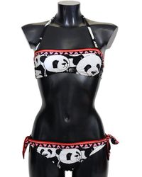 Dolce & Gabbana - Witte Panda Tweedelige Badmode Beachwear Bikini - Lyst