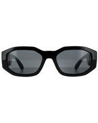 Versace - Rectangle Dark Sunglasses - Lyst