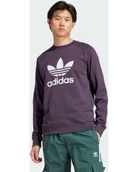 adidas - Adicolor Classics Trefoil Crewneck Sweatshirt - Lyst