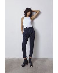 IKKS - Highwaist Paperbag Denim Jeans - Lyst