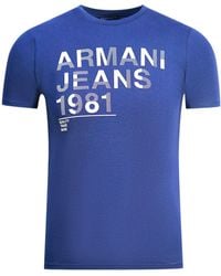 Armani Jeans - 1981 Logo T-Shirt Cotton - Lyst