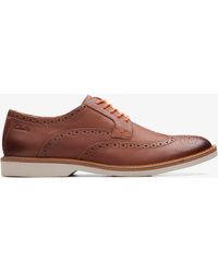 Clarks - Atticusltlimit Dark Tan Lea Shoes - Lyst