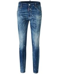 DSquared² - Skater Jean Faded Bleached Splash Effect Jeans Cotton - Lyst