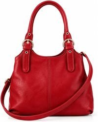 Woodland Leathers - Handbag Multi Pocket Tote Shoulder Bag - Lyst