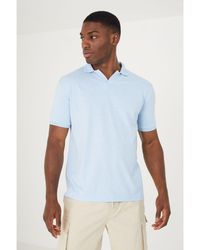 Brave Soul - Light 'Dominican' Short Sleeve Jacquard Trim Polo Shirt Cotton - Lyst