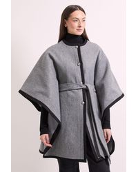 Wallis - Principles By Contrast Cape Coat - Lyst