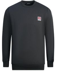 DIESEL - S-gir-div-p Pacth Logo Black Sweater - Lyst
