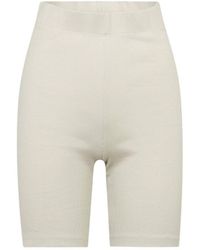Calvin Klein - 's Ribbed Cycling Shorts In Beige - Lyst