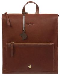 Conkca London - 'aok' Conker Brown Leather Backpack - Lyst