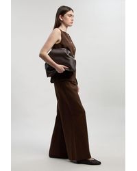 Karen Millen - Petite Tailored Linen Wide Leg Trouser - Lyst