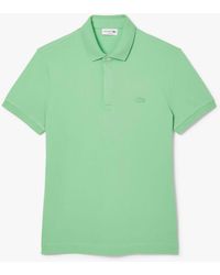 Lacoste - Regular Fit Paris Stretch Piqué Poloshirt In Groen - Lyst