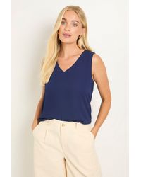 Wallis - Petite Plain V Neck Cami Top - Lyst