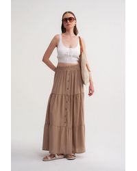 MixRay - High Waist Maxi Skirt - Lyst