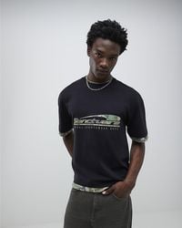 River Island - T-Shirt Oversized Fit Camo Sanctuaire Cotton - Lyst