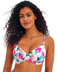 Freya - Palm Paradise Plunge Bikini Top - Lyst
