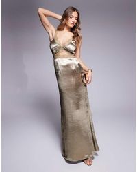 Never Fully Dressed - Mimi Lace Cut-Out Slip Maxi Dress - Lyst