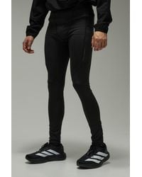 BoohooMAN - Common Pace Running Ultra Zip Hem Tights - Lyst