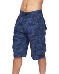 Crosshatch - Hanwhere Camo Cargo Shorts Cotton - Lyst