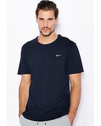 Nike - T Shirt With Embroidered Swoosh Cotton - Lyst
