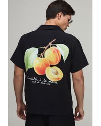 BoohooMAN - Regular Fit Fruit Back Print Short Sleeve Shirt - Lyst
