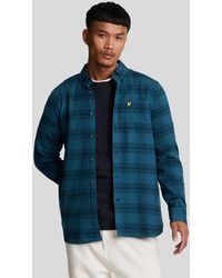 Lyle & Scott - Tonal Check Flannel Shirt - Lyst