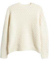Ted Baker - Morlea Horizontal Cable Ivory Crewneck Sweater - Lyst