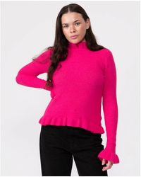 Ted Baker - Pipalee Frill Detail Cropped Sweater - Lyst