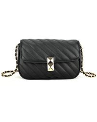 Where's That From - 'Wave' Shoulder Bag With Stitching And Chain Detail - Lyst