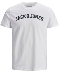 Jack & Jones - Jack&Jones Logo Casual T-Shirt, Crew Neck, Cotton, Short Sleeve - Lyst