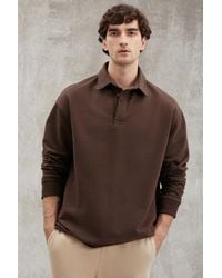 Grimelange - Polo Collar Ribbed Sweatshirt - Lyst