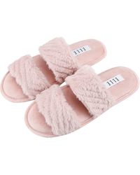 Elle - Faux Fur Slippers - Lyst