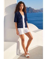 Roman - Petite Pointelle Open Cardigan - Lyst