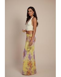 Femme Luxe - Print Maxi Skirt & Halter Neck Top Co-Ord Set - Lyst