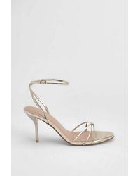 MissPap - Faux Leather Strappy High Stiletto Heel Sandals - Lyst