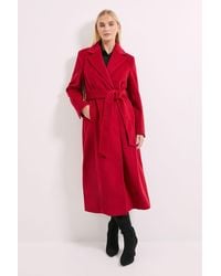 PRINCIPLES - Belted Longline Midi Coat - Lyst