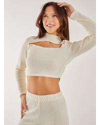 Pink Vanilla - Soft Brushed Letterbox Long Sleeve Top - Lyst