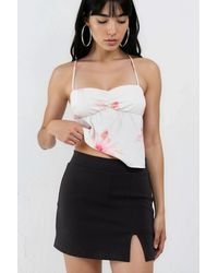 Busem - Hoge Taille Mini Skort Met Split - Lyst