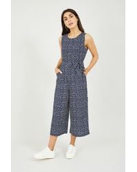 Mela London - Ditsy Daisy Sleeveless Culotte Jumpsuit - Lyst