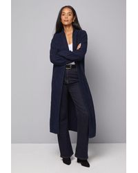 Wallis - Longline Maxi Cable Cardigan - Lyst