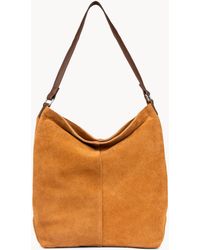 Assots London - 'Tina' Suede Real Leather Unlined Slouchy Shopper Tote Bag - Lyst