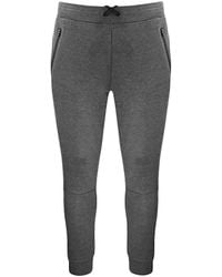 New Balance - Stretch Waist Graphic Logo Grijs Fortitech Fleece Track Broek Mp11143 Ag - Lyst