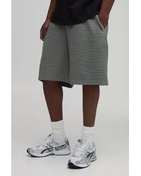 BoohooMAN - Tall Baggy Fit Ribbed Jersey Shorts - Lyst