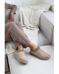 Where's That From - Wheres 'Ivana' Cosy Faux-Suede Fur Lining Low Ankle Boot - Lyst