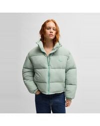 HUGO - Fortuna Solid Patterned Puffer Jacket - Lyst