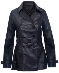 Infinity Leather - Mid Length Trench Coat -Oakham - Lyst