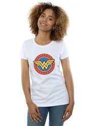 Dc Comics - Ladies Wonder Circle Logo Cotton T-Shirt - Lyst